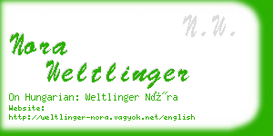 nora weltlinger business card